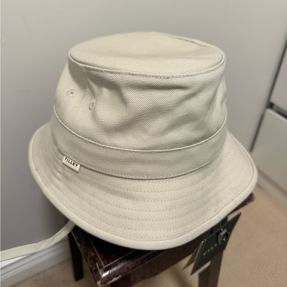 Tilley Cream Bucket Hat for Men
